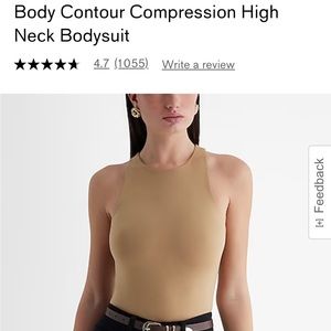 NWT Express Body Contour Compression High Neck Bodysuit